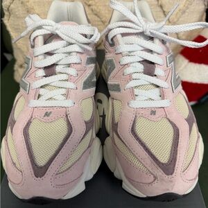 New Balance 9060 Women's Pink and Cream Sneakers